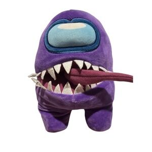 Purple Among Us Plush Stuffed Toy With Teeth and Tongue